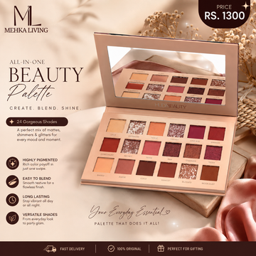 Nude Eyeshadow Palette 18 Shades Rose Gold Mirror