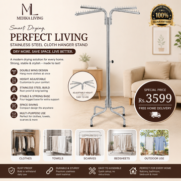 Adjustable Chrome Hanging Rack for Home & Shop