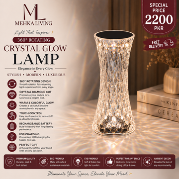 Rechargeable Crystal Table Lamp with Touch Control