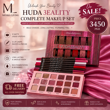 3-in-1 Makeup Kit with 12 Lipsticks & Pencils